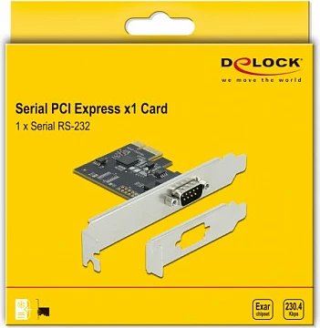 Kartelë zgjerimi PCIe DeLOCK PCI Express x1 në RS-232, 1 port serial