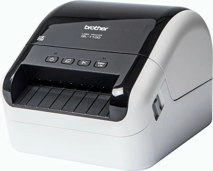 Printer etiketash Brother QL-1100C, termal, USB/Wi-Fi/Bluetooth, bardhë-zi