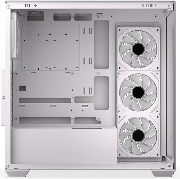 Kasë Krux Exo RGB KRXD009 Midi Tower, ATX/mATX/Mini-ITX, x4 120mm ARGB fan, x2 USB 3.0 + USB-C, e bardhë