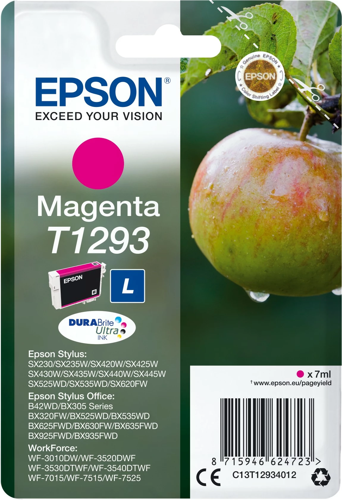 Toner Epson T1293 Magenta, 7ml