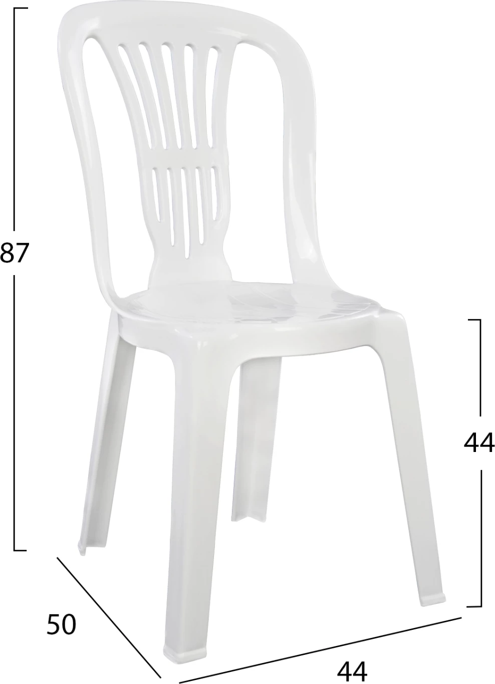 Karrige plastike Vienna e bardhë 303002010 44x50x87 cm