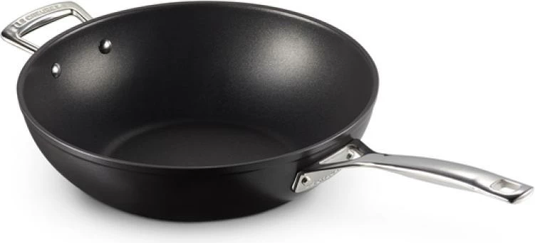 Tigan wok Le Creuset Toughened Non-Stick 30 cm, me dy doreza inox, zi