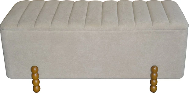 Set dy shtuallkash Daph Inart, material kadife, ngjyrë bezhë dhe e bardhë