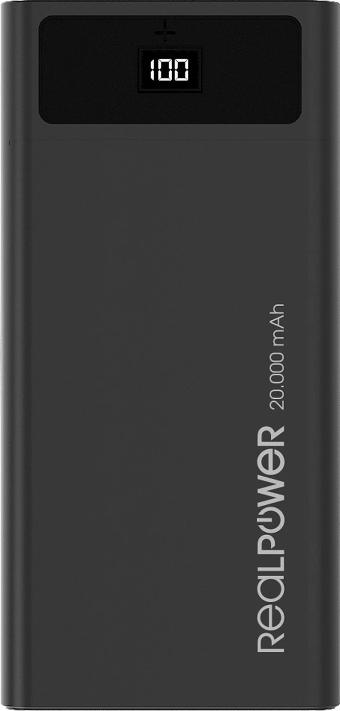 Powerbank RealPower PB-20k PD, 20000 mAh, 18 W, i zi
