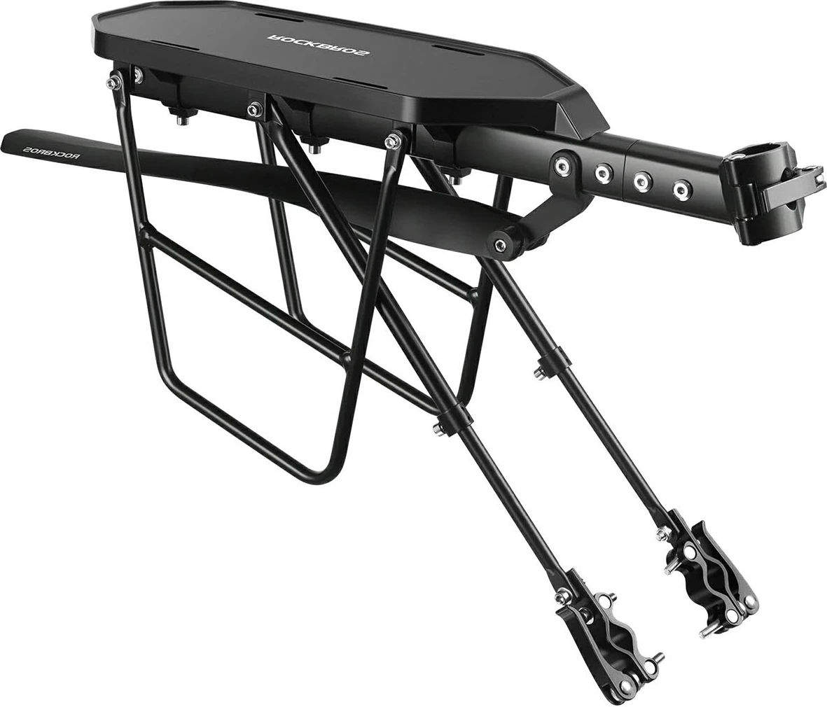 Mbajtëse bagazhi për biçikletë Rockbros RBHJ-1 Black Diamond, 26-29\", ngarkesë 25 kg, me baltëmbrojtës, montim i shpejtë, e zezë