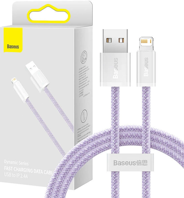 Kabllo USB në Lightning Baseus Dynamic CALD000405, 1m, vjollcë