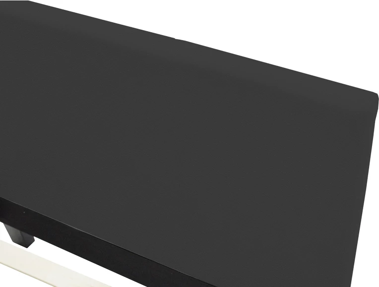 Krevat Nevil, stof antracit, këmbë druri të zeza, 90x190cm