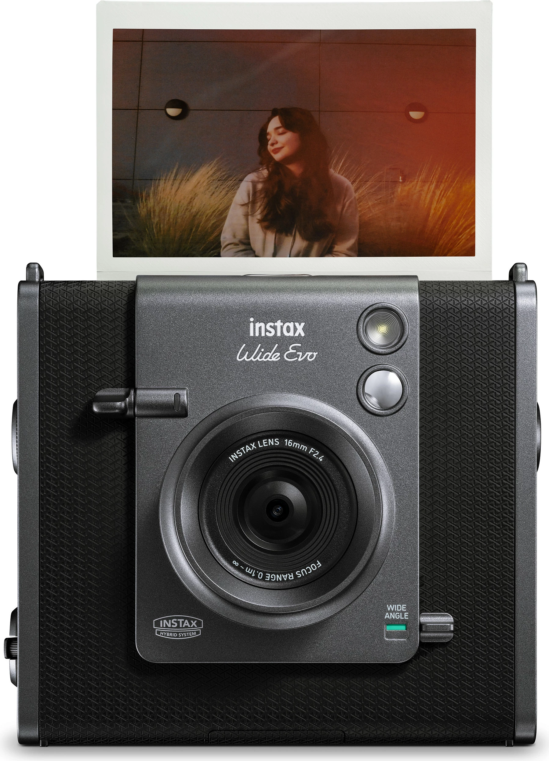 Kamerë instant hibride Fujifilm instax WIDE Evo, Bluetooth 5.1, bateri Li-Ion, e zezë