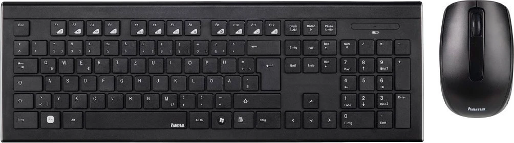 Set i tastierës dhe miut wireless Hama, i zi