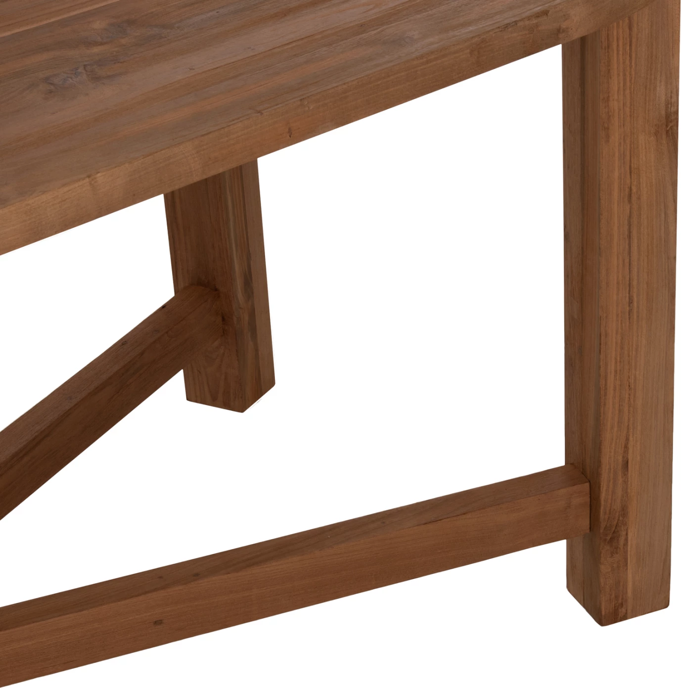 Tavolinë ngrënie KUTAI, dru TEAK i ricikluar, ngjyrë natyrale, 220x100x75H cm