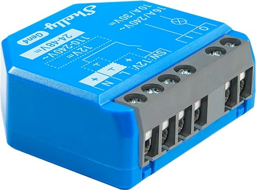 Switch i mençur Shelly SHELLY 1 Gen4, wireless, Blu