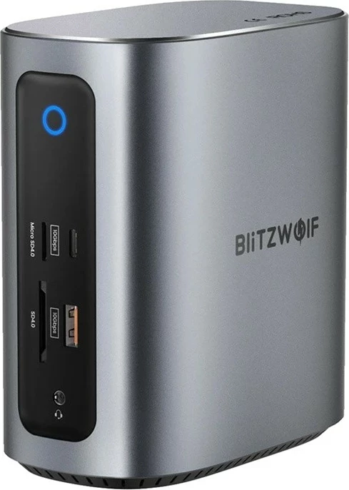 Doking stacion BlitzWolf 17n1, 2x HDMI, DP, 4x USB-C, PD 100W, RJ45, gri