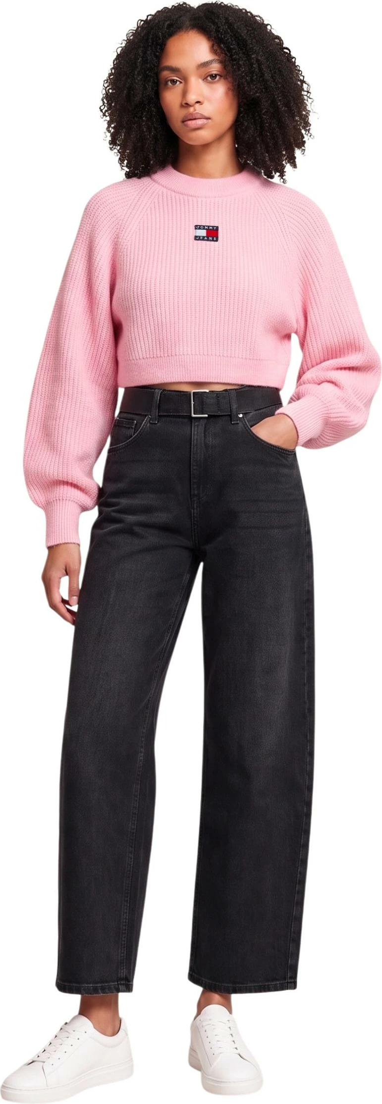 Xhemper për femra Tommy Hilfiger Jeans DW0DW22024, rozë [Madhësia: S]