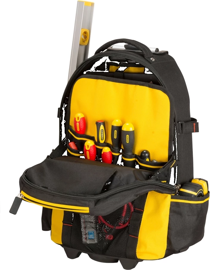 Çantë shpine për vegla me rrota Stanley Fatmax 1-79-215 36x23x54 cm, e zezë/verdhe