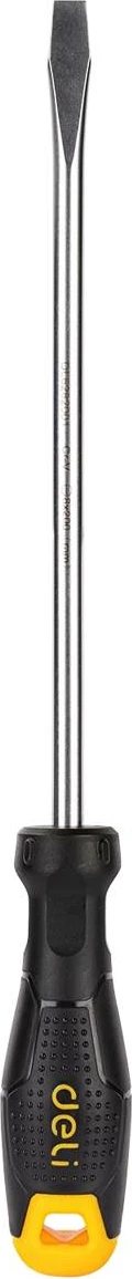 Kaçavidë me majë të sheshtë, Deli Tools, EDL6282001, 8x200mm, çelik CR-V, dorezë PP, e zezë