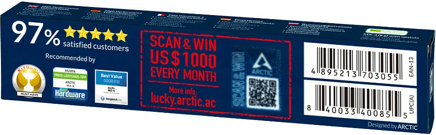 Pastë termike ARCTIC MX-4, 8g, me spatulë, blu