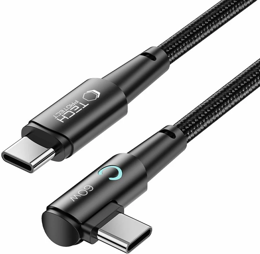Kabllo USB-C në USB-C Tech-Protect UltraBoost L, 2m, 60W, Gri