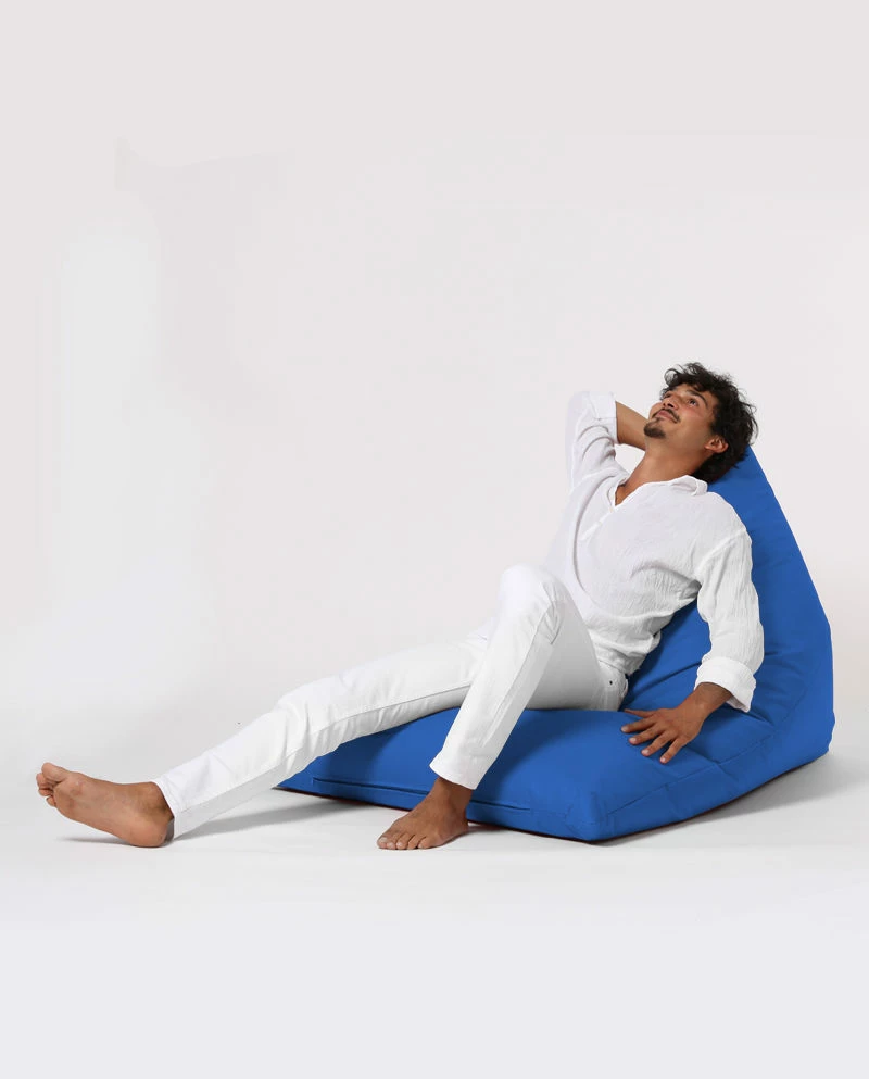 Qese e madhe për ulje në kopsht, ngjyrë kaltër, Atelier del Sofa, Pyramid Big Bed Pouf