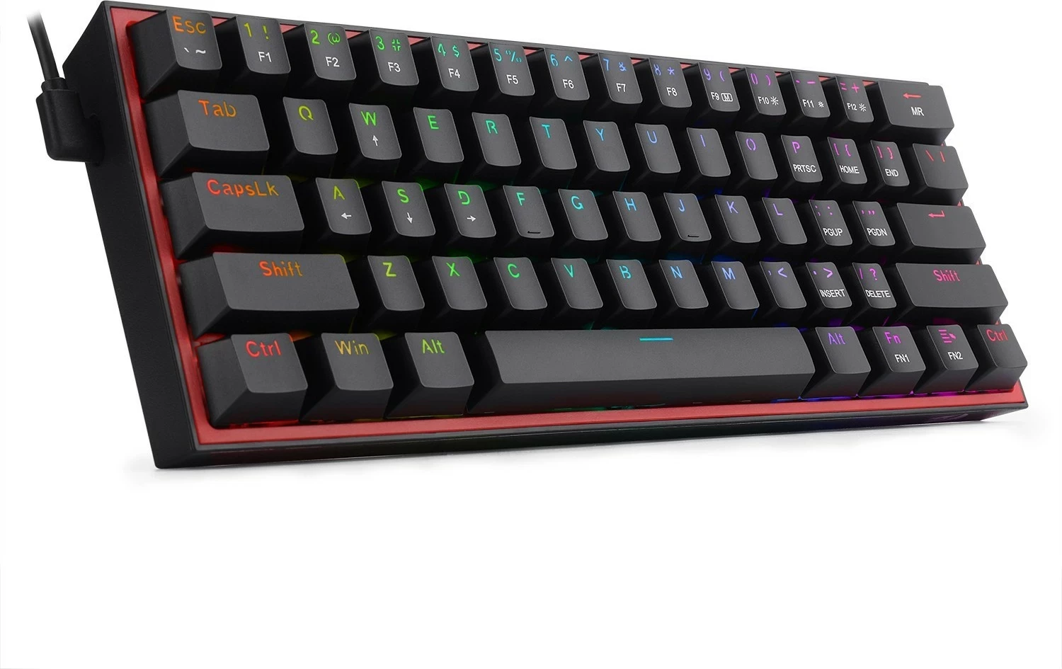 Tastierë Redragon K617 Fizz RGB, e zezë