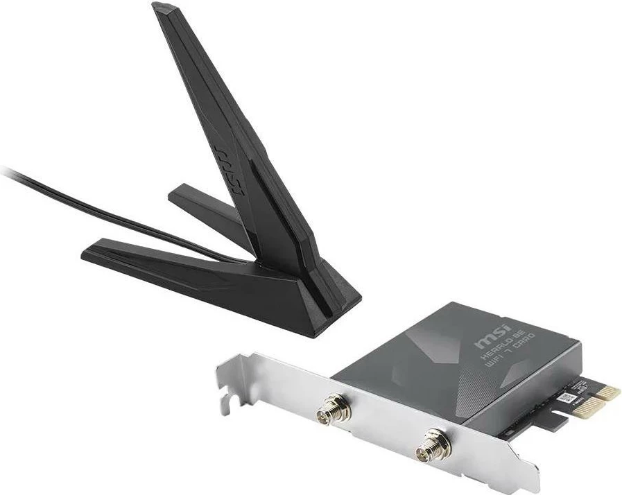 Kartelë rrjeti wireless MSI HERALD BE9400 WiFi 7 PCIe, Bluetooth 5.4