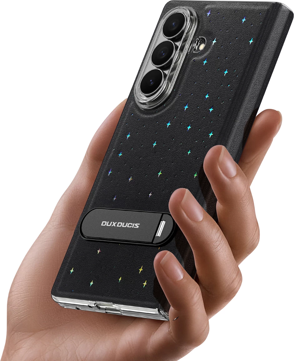 Mbështjellës Dux Ducis Stex për Samsung Galaxy Z Fold 7, me stand 360°, me xham të temperuar, i zi