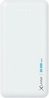 Powerbank XLayer Micro 20000mAh, 2x USB-A + USB-C, i bardhë