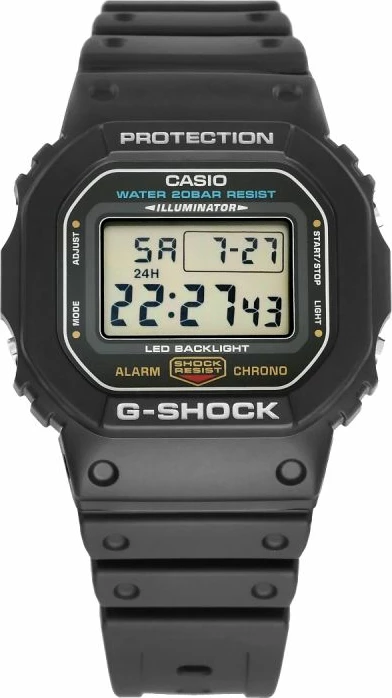 Orë dore për meshkuj Casio G-Shock, e zezë