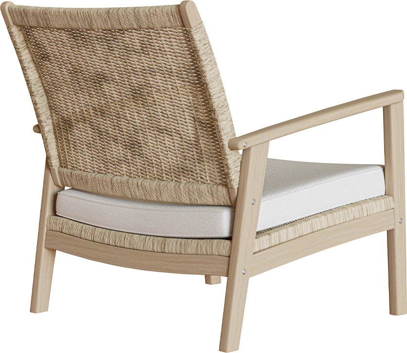 Karrige e ulët Salsa, jastëk, bezhë, 74.5x73x75.8