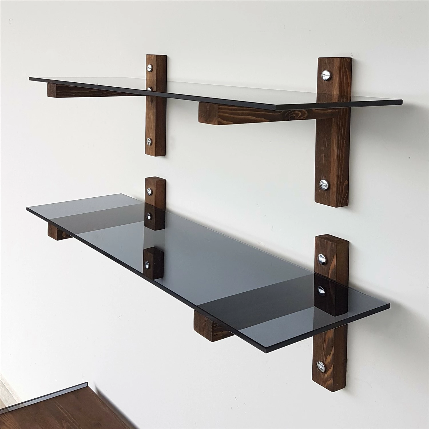 Raft muri Hanah Home, R202, ngjyrë arre dhe fume, 2 copë