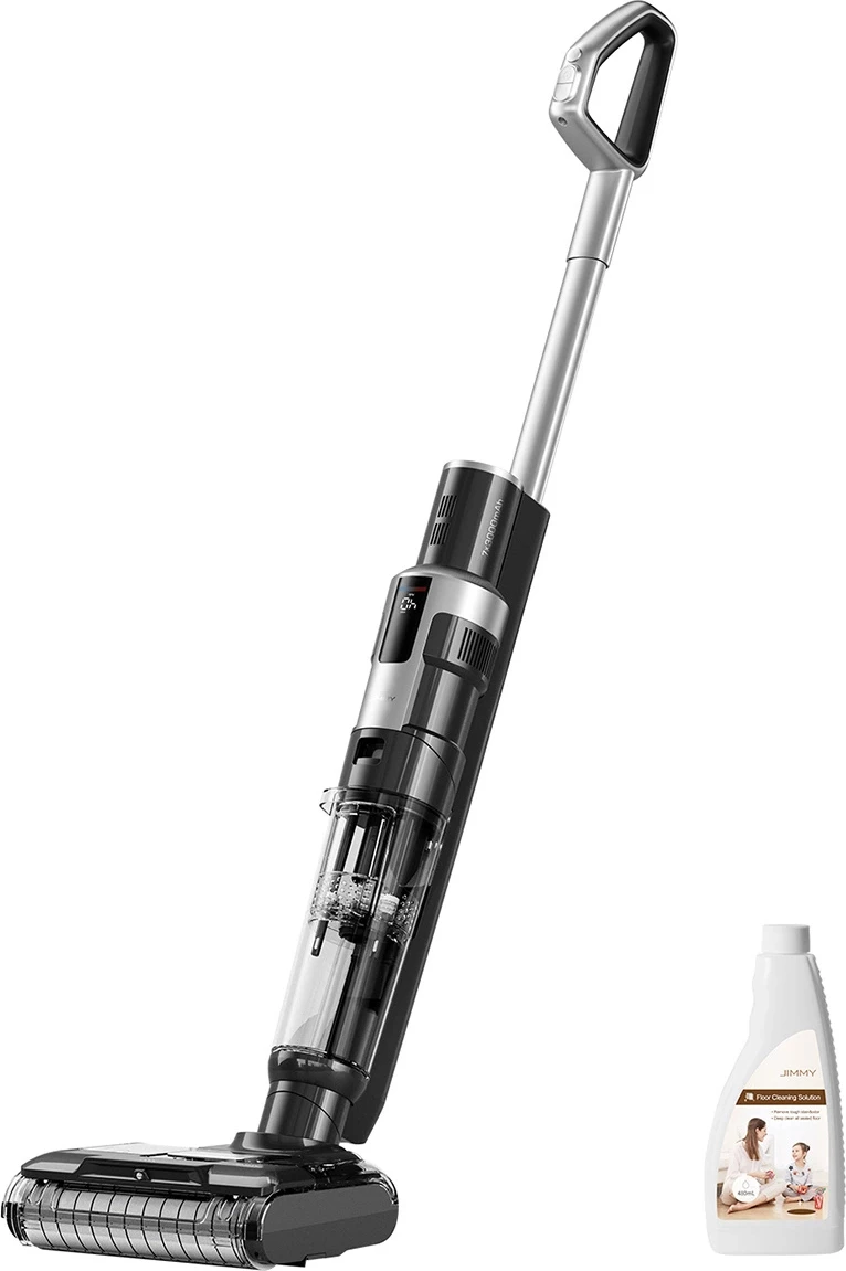 Fshesë me vakum dhe larëse JIMMY HW9, pa kabllo, 21000 mAh, 300 W, e zezë/argjend