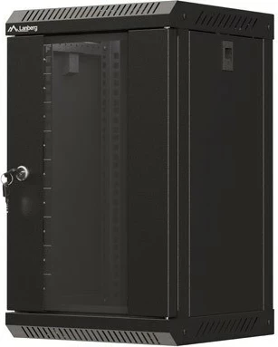 Kasë RACK LANBERG 10" 9U 300x300mm, e zezë, dyer xhami