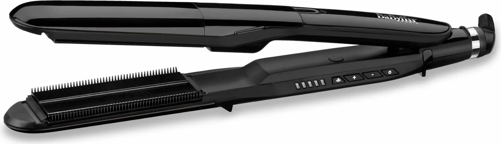Hekur për flokë Babyliss ST492E me avull, pllaka qeramike, 150-230°C, i zi