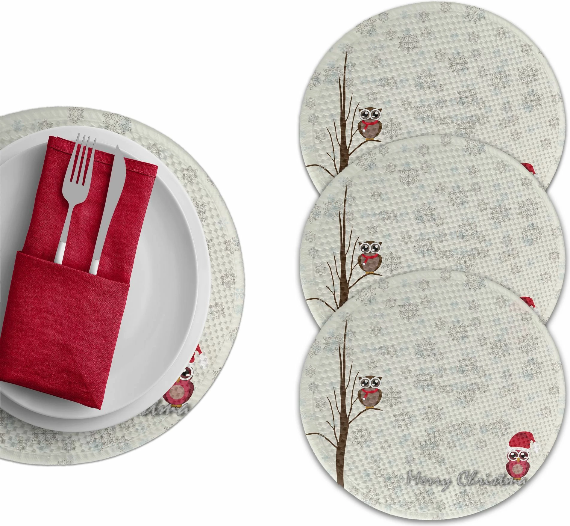 Set nënshtrues tavoline Hermia Concept, shumëngjyrësh, 4164Supla, 4 copë