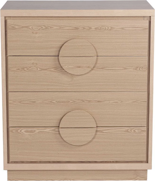 Komodë AXIS me 4 sirtarë, ngjyrë natyrale, 80x40x94