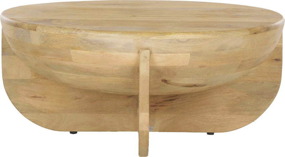 Tavolinë kafeje Paloma, dru mango natyral, 91x91x40cm