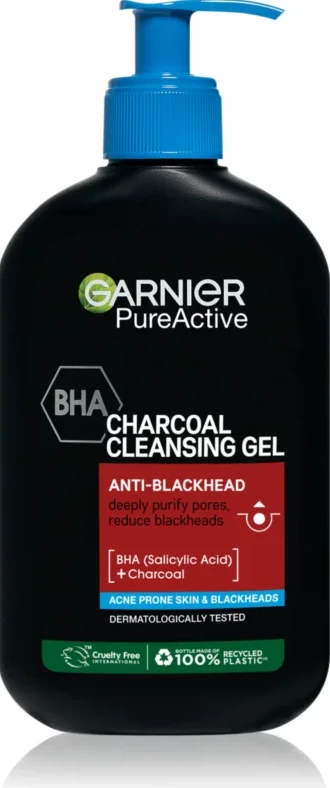 Xhel Pastrues me BHA dhe Qymyr Aktiv Garnier Pure Active, 250 ml