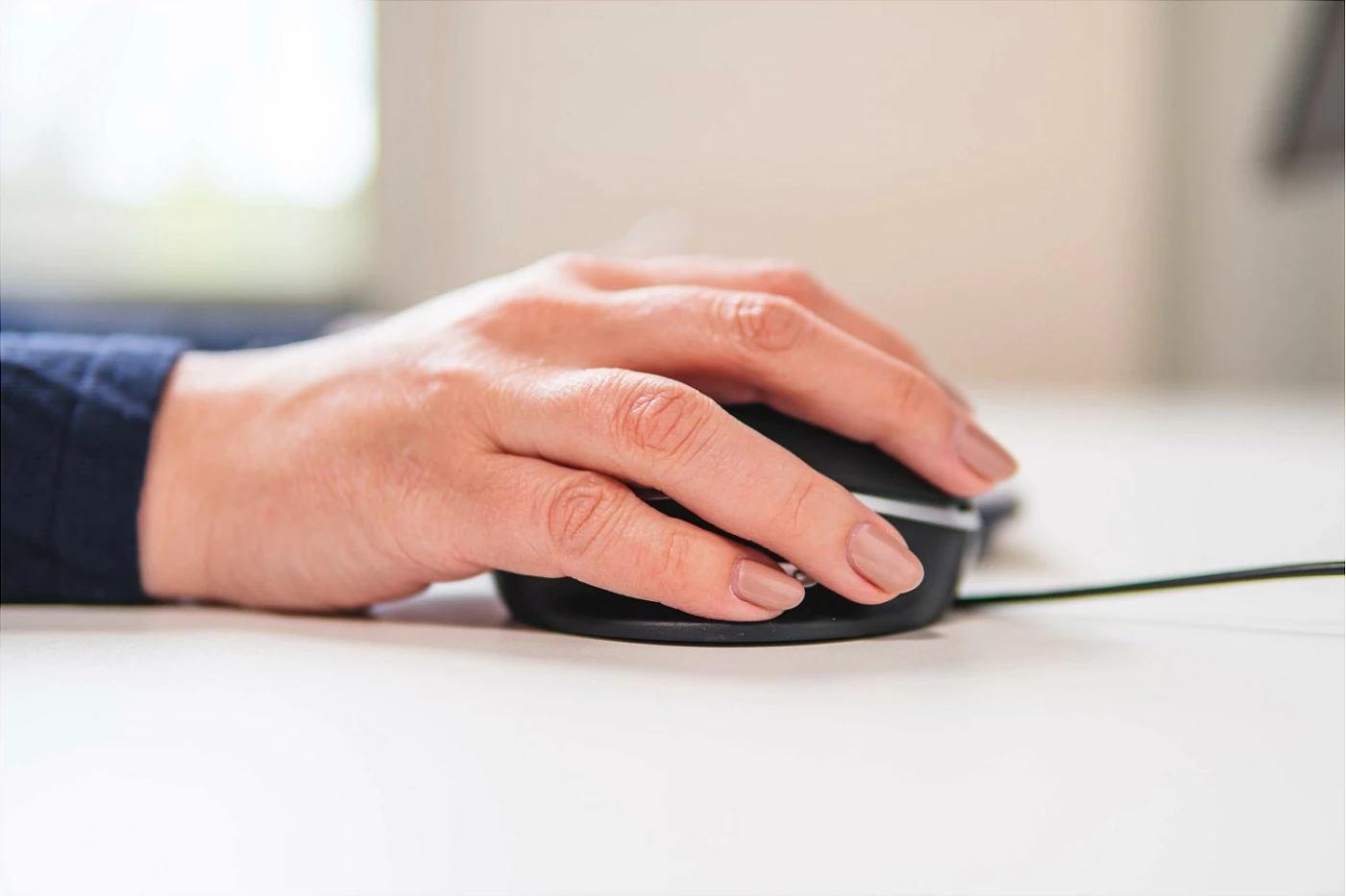 Maus BakkerElkhuizen Oyster Mouse, vertikal ergonomik, 1200 DPI, USB-A, ambidextrous, i zi/argjendtë