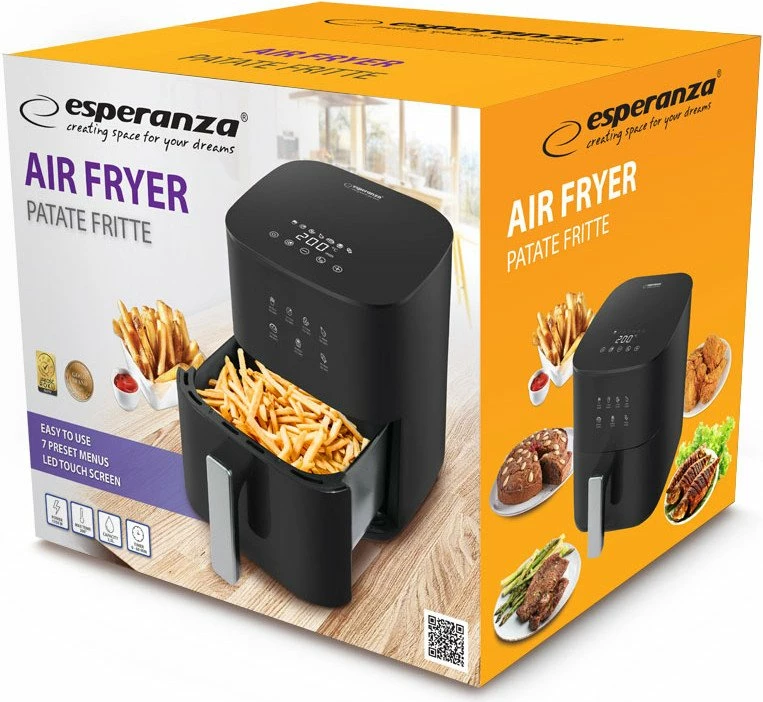 Fritezë pa vaj Esperanza Patate Fritte EKA002 3.5 l 1350 W e zezë