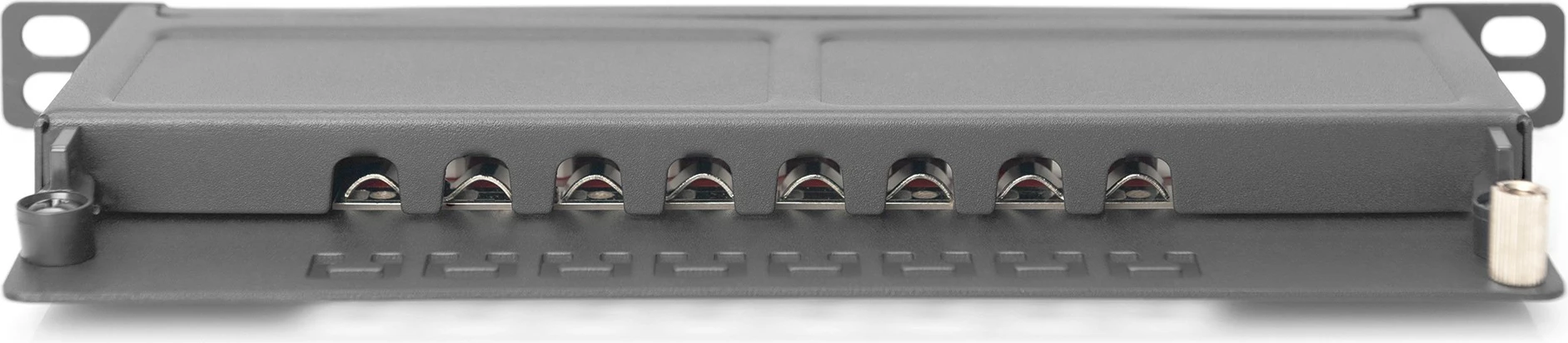 Patch panel Digitus Cat6a 8-portë, rackmount, i zi