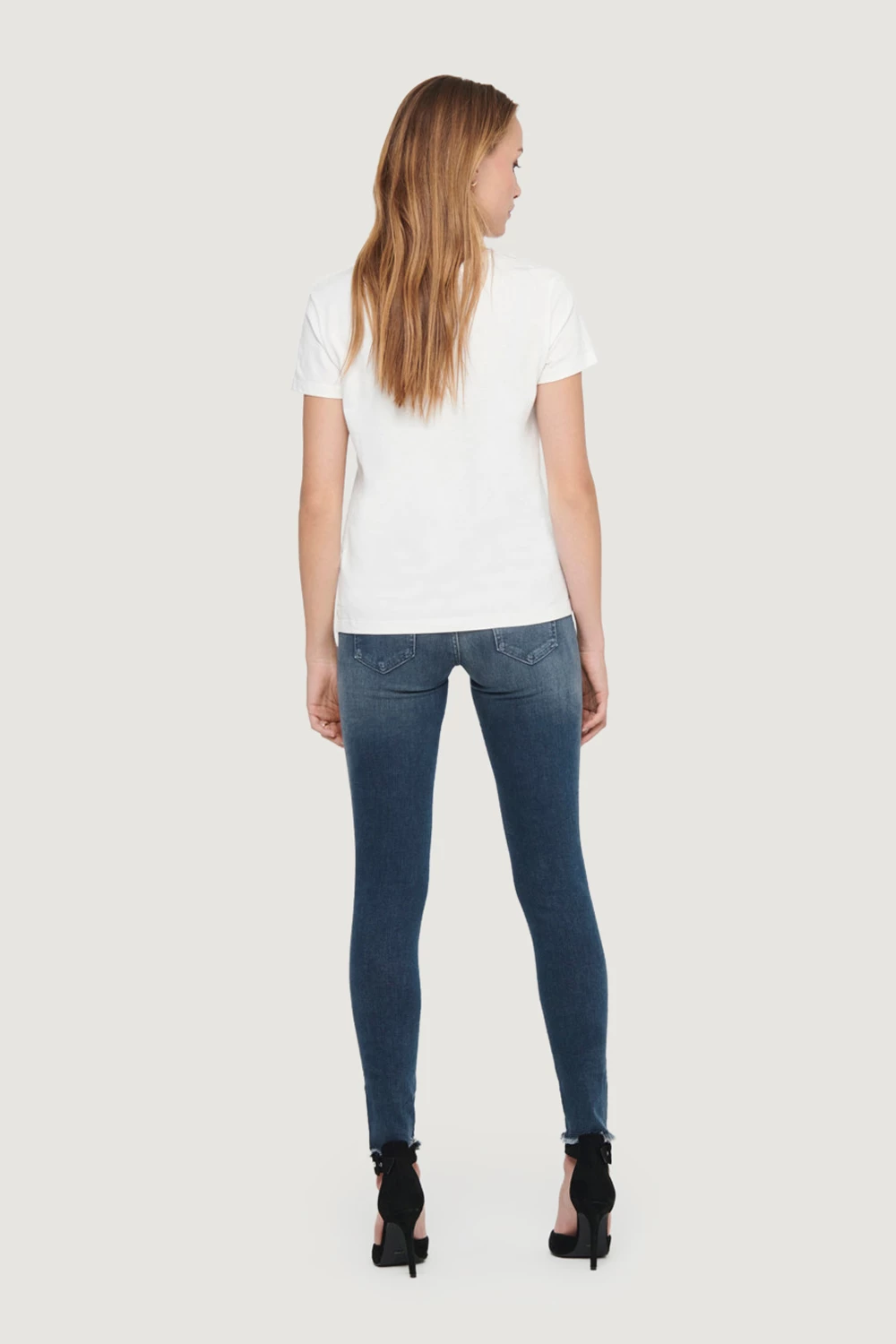 Xhinse skinny për femra Only ONLBLUSH MID SK ANK RW REA422 15216970, blu e errët denim [Madhësia: L/32]
