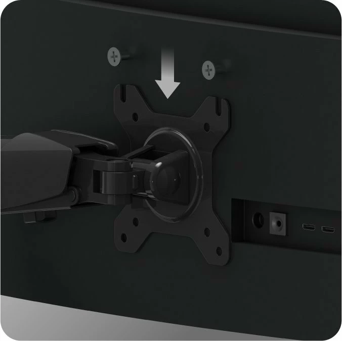 Mbajtëse tavoline për monitor Huzaro 1.2 (KG-A-HZRO-011) 15"-27", VESA 75x75/100x100, gas spring, e zezë