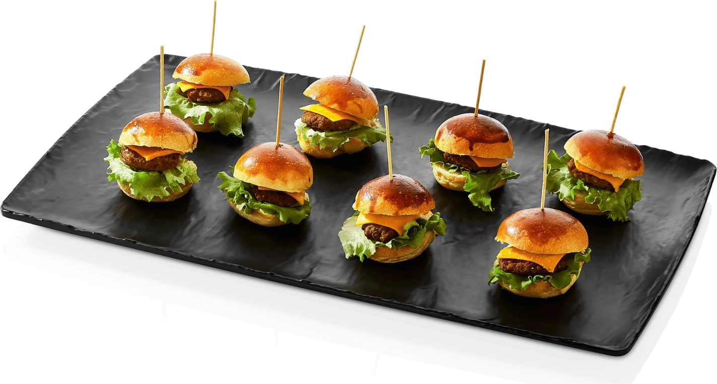 Pjatë servirëse melamine, Fine Dine Rock, GN 1/3 176x325 mm, e zezë