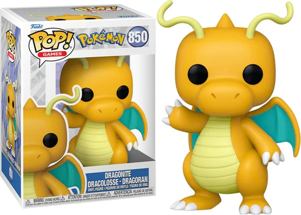 Figurinë koleksionuese Funko POP! Games Pokemon Dragonite (EMEA), vinyl
