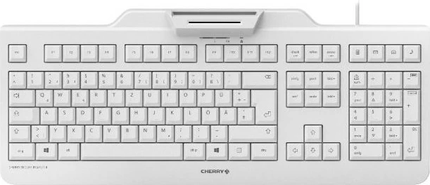 Tastierë mekanike Cherry SECURE BOARD 1.0, AZERTY, USB, 105 taste, e bardhë