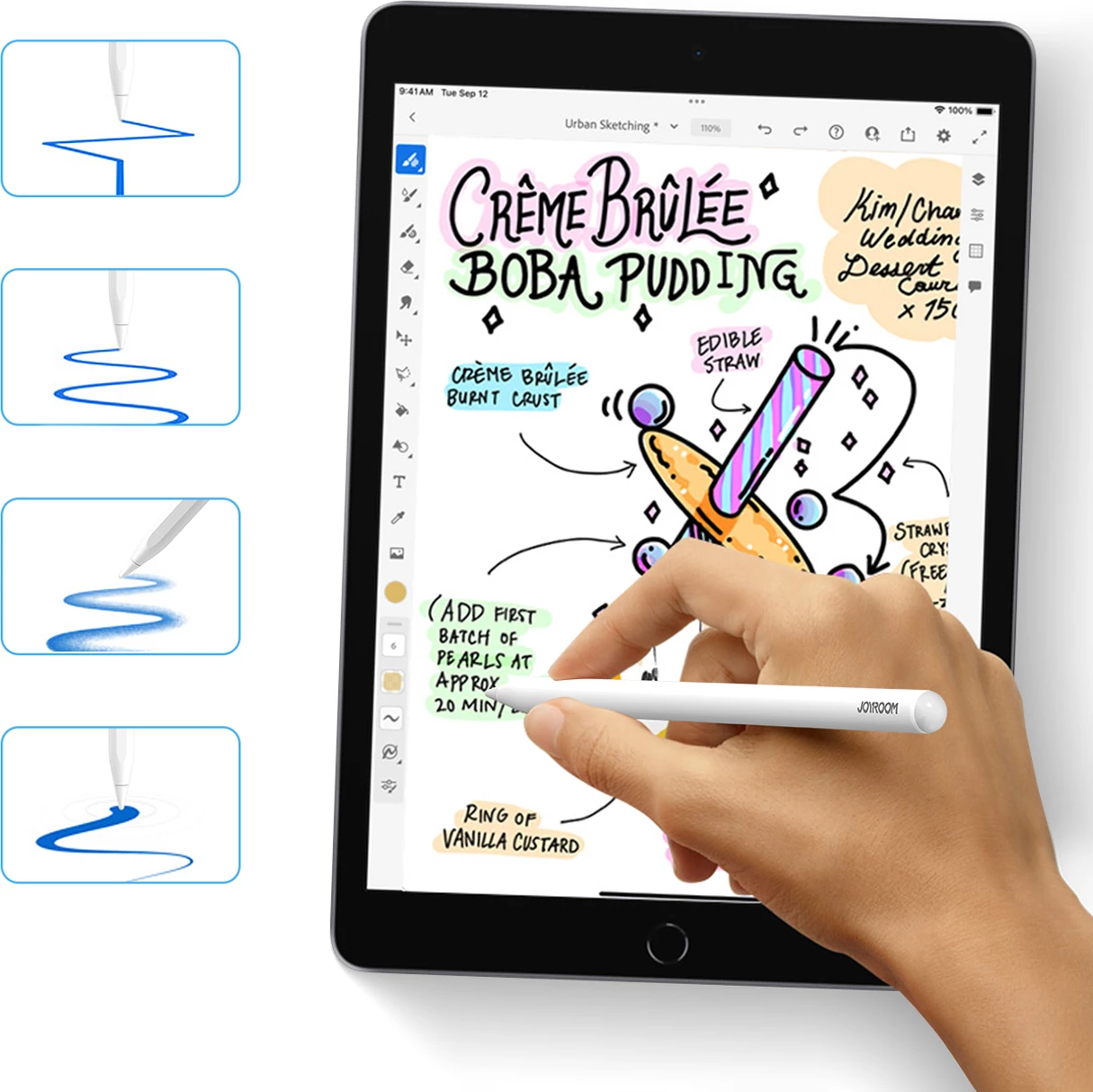 Stylus Joyroom JR-X15, për iPad, 130mAh, USB-C, Bardhë