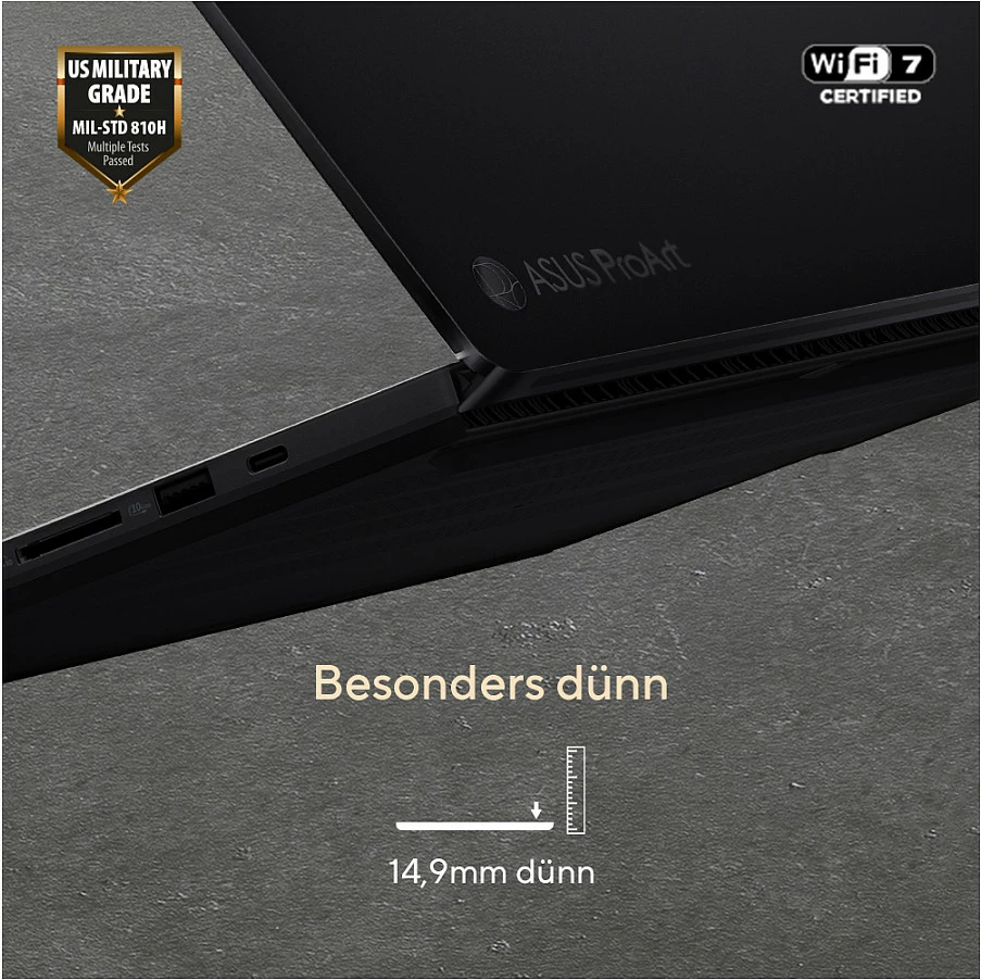 Laptop ASUS ProArt P16 H7606WX-SE008X, Ryzen AI 9 HX, 16", 64GB RAM Memorje, 2TB SSD, OLED Touch, Nano Black