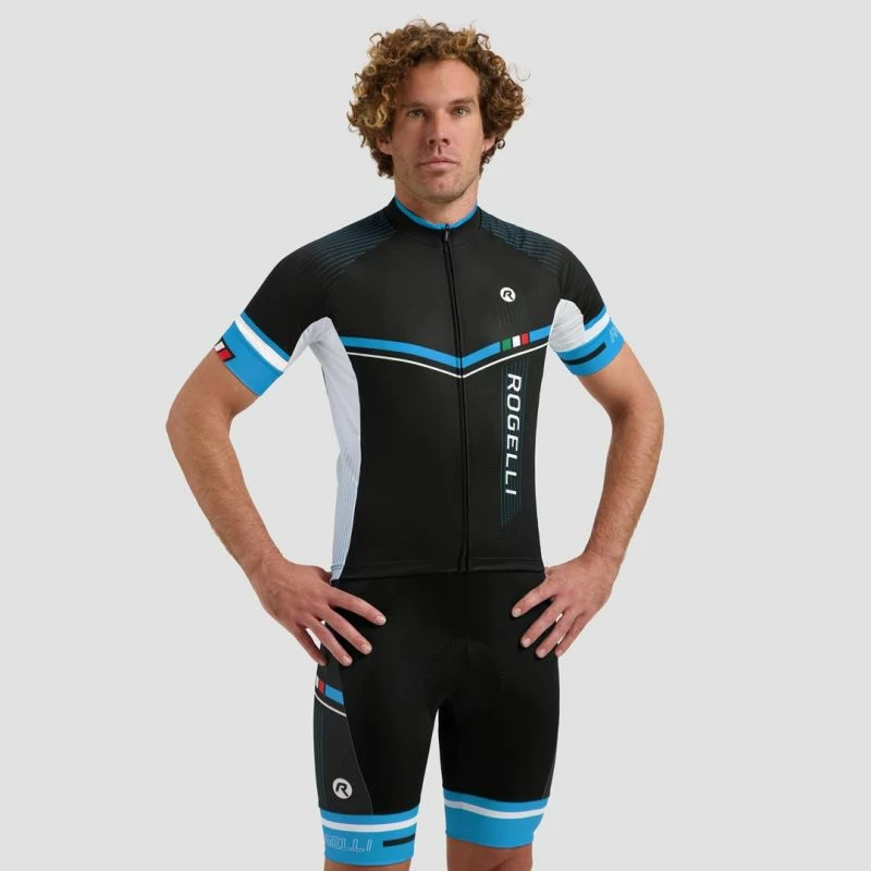 Fanellë çiklizmi për meshkuj Rogelli, e zezë dhe kaltër