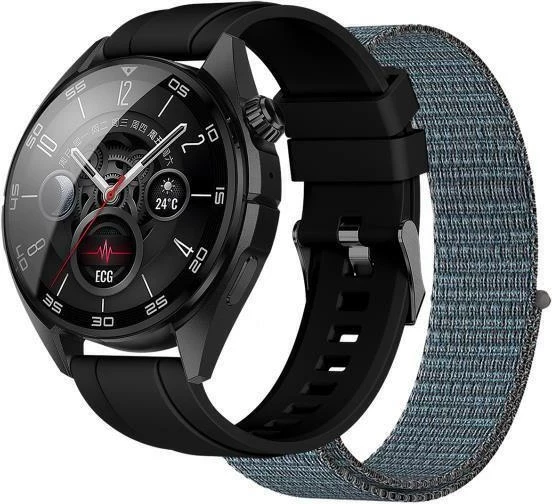 Smartwatch Nilox Trailpro 1.43 inç, GPS, 2 rripa, i zi/blu