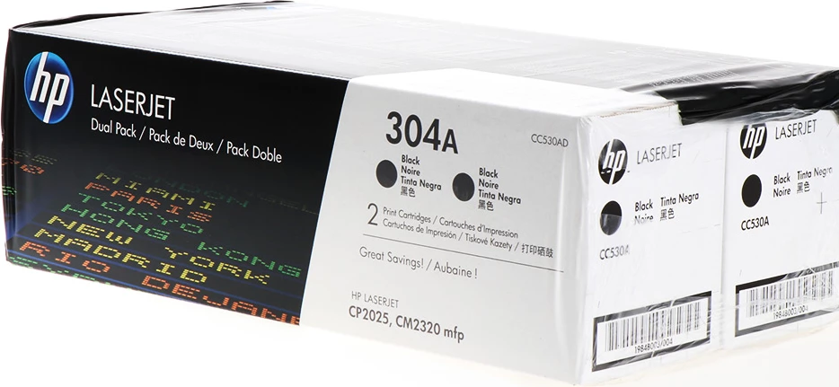 Toner HP 304A CC530AD rendiment 3500 faqe i zi paketë dyshe