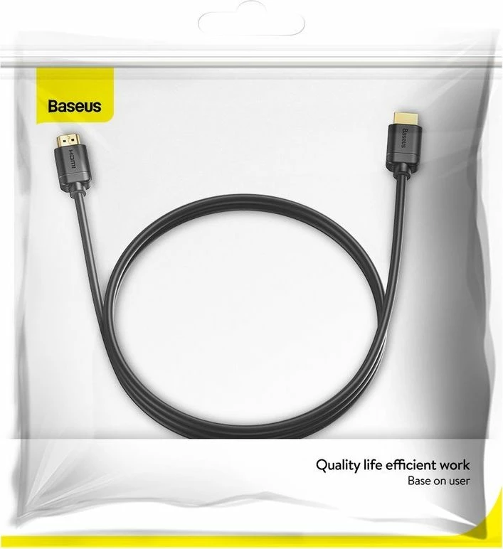 Kabll HDMI Baseus 60576-uniw HDMI 2.0 2m, lidhës HDMI–HDMI, e zezë